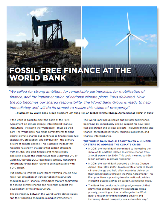 World Bank Fact Sheet