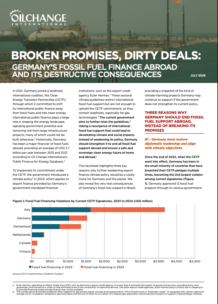 Germany's Dirty Deals Factsheet